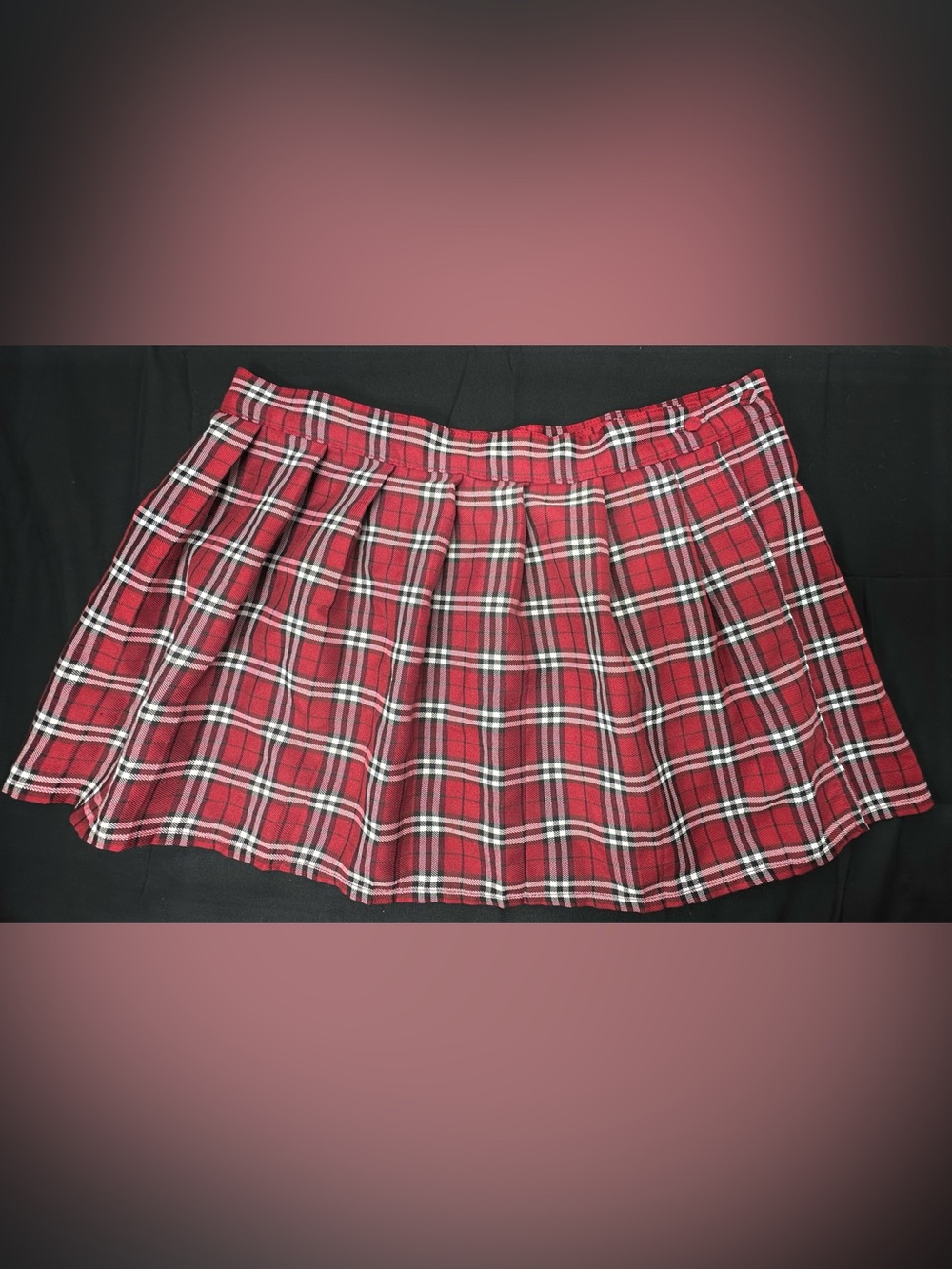 Spirit Halloween Adult Plus School Girl Plaid Tartan Skirt 2XL
